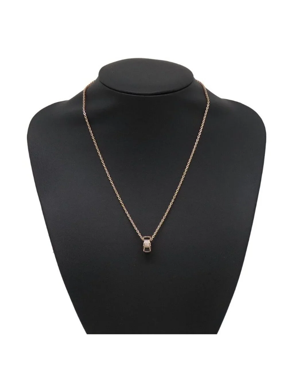 Bvlgari Necklace Serpenti Viper Onyx Diamond 18k Pink Gold Pendant
